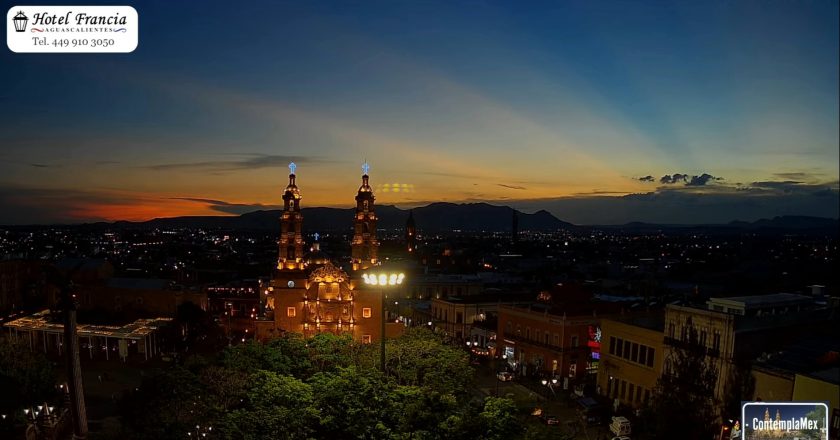 🎬 1 minuto · 1 atardecer del 23 de julio de 2025 desde el Hotel Francia Aguascalientes