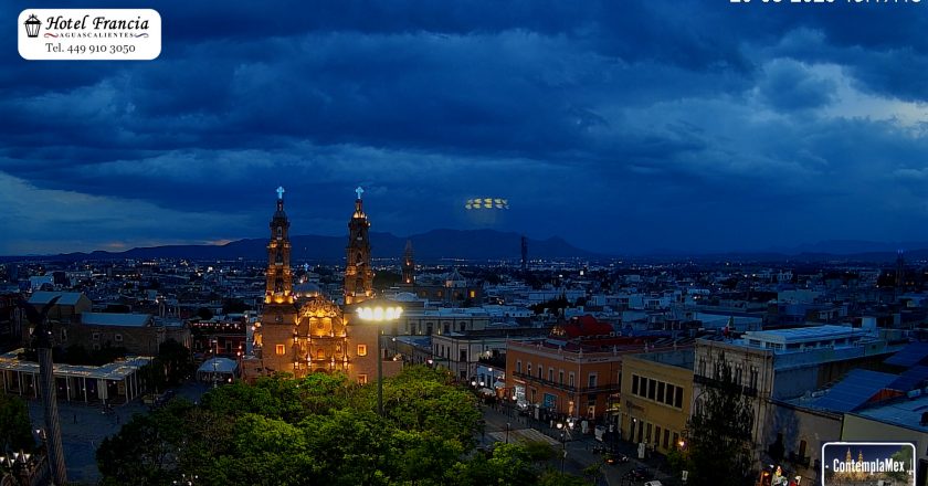 🎬 1 minuto · 1 atardecer del 20 de agosto de 2025 desde el Hotel Francia Aguascalientes