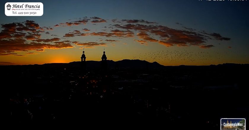 🎬 1 minuto · 1 atardecer del miércoles 17 de diciembre de 2025 desde el Hotel Francia Aguascalientes