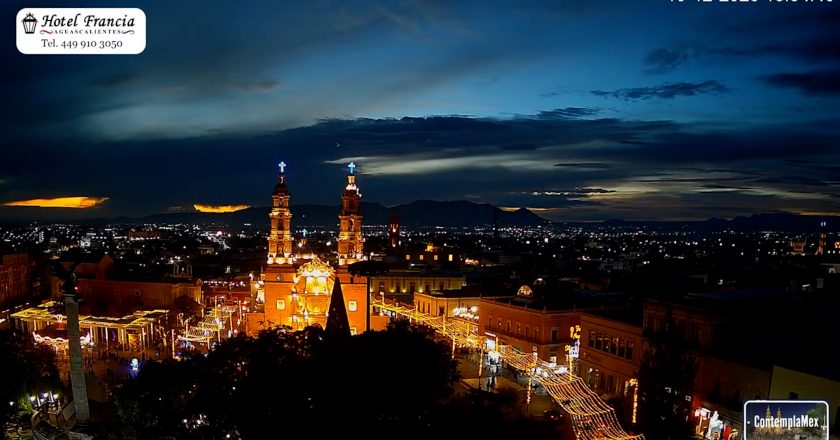 🎬 1 minuto · 1 atardecer del miércoles 10 de diciembre de 2025 desde el Hotel Francia Aguascalientes