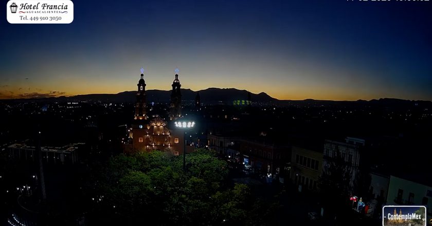 🎬 1 minuto · 1 atardecer del miércoles 11 de febrero de 2026 desde el Hotel Francia Aguascalientes