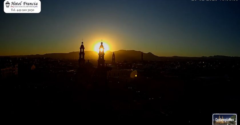 🎬 1 minuto · 1 atardecer del viernes 20 de febrero de 2026 desde el Hotel Francia Aguascalientes