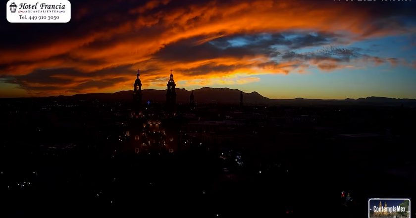 🎬 1 minuto · 1 atardecer del miércoles 11 de marzo de 2026 desde el Hotel Francia Aguascalientes