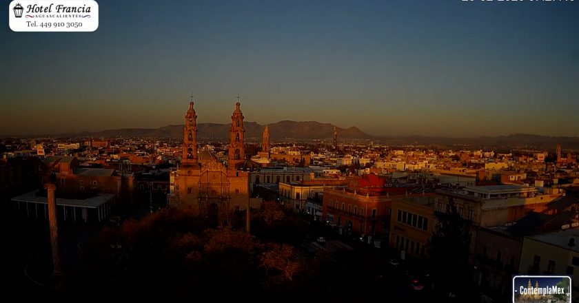 🎬 1 minuto · 1 amanecer del sábado 28 de febrero de 2026 desde el Hotel Francia Aguascalientes