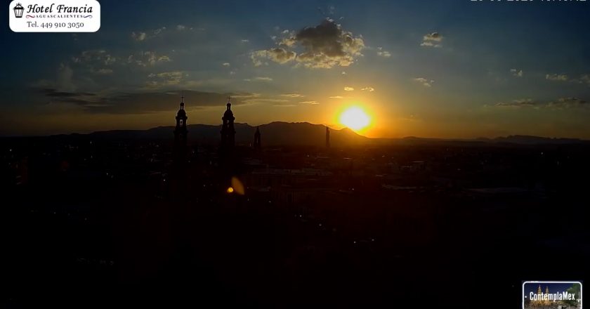 🎬 1 minuto · 1 atardecer del sábado 28 de marzo de 2026 desde el Hotel Francia Aguascalientes