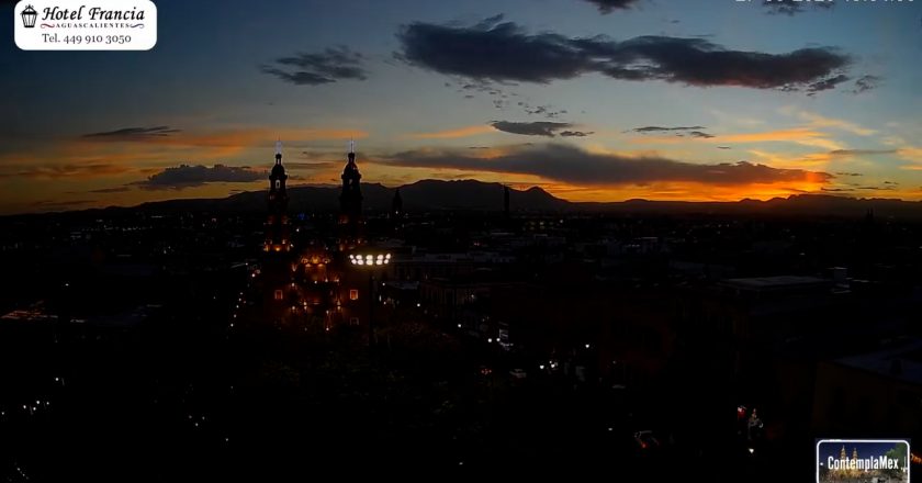🎬 1 minuto · 1 atardecer del Miércoles 27 de Mayo de 2026 desde el Hotel Francia Aguascalientes