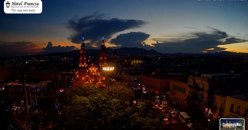 🎬 1 minuto · 1 atardecer del Miércoles 24 de Junio de 2026 desde el Hotel Francia Aguascalientes