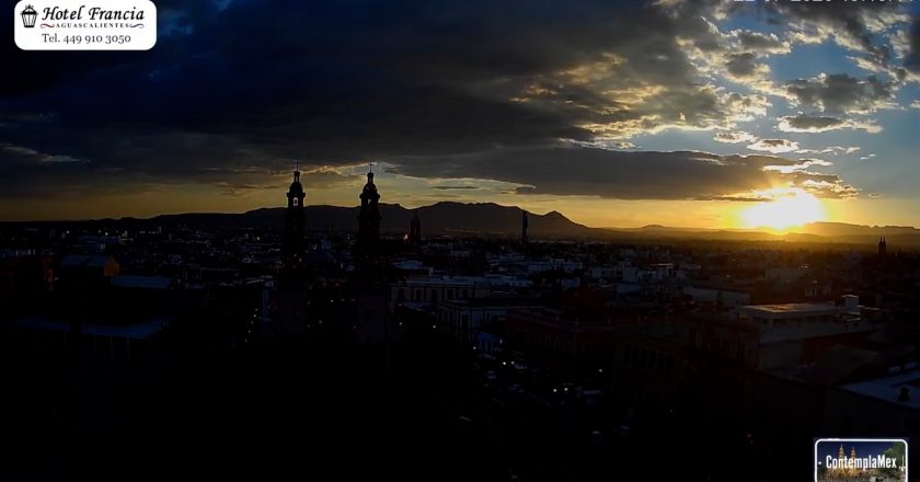 🎬 1 minuto · 1 atardecer del Miércoles 22 de Julio de 2026 desde el Hotel Francia Aguascalientes