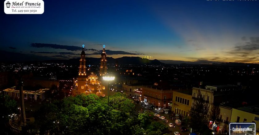 🎬 1 minuto · 1 atardecer del Jueves 23 de Julio de 2026 desde el Hotel Francia Aguascalientes