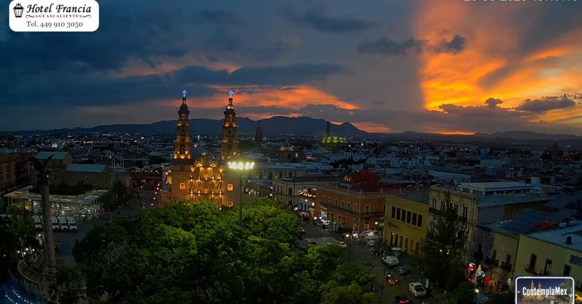 🎬 1 minuto · 1 atardecer del Viernes 28 de Agosto de 2026 desde el Hotel Francia Aguascalientes
